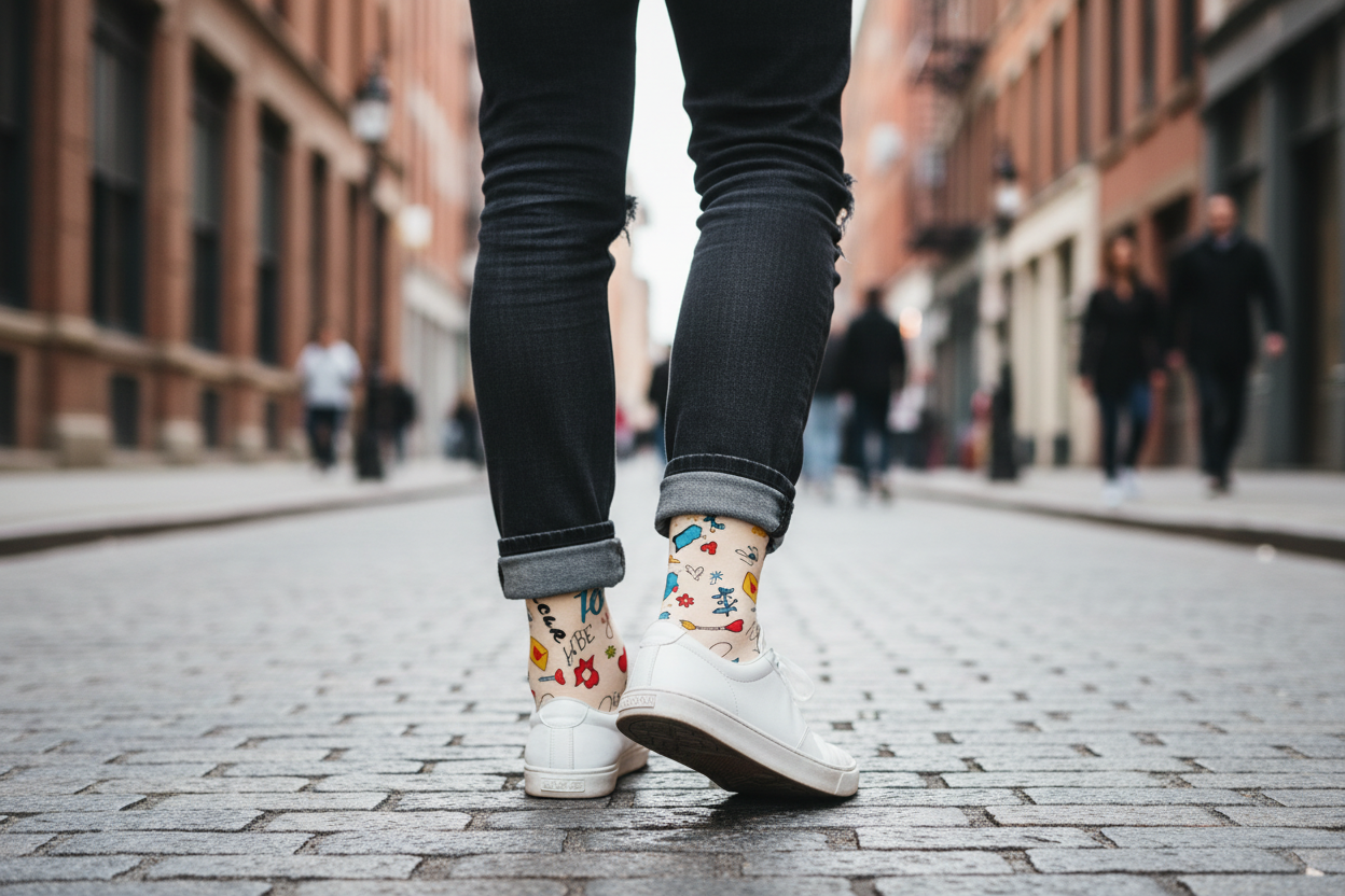 LOVE DOODLE – Calcetines San Valentín con Click | CABUKIS