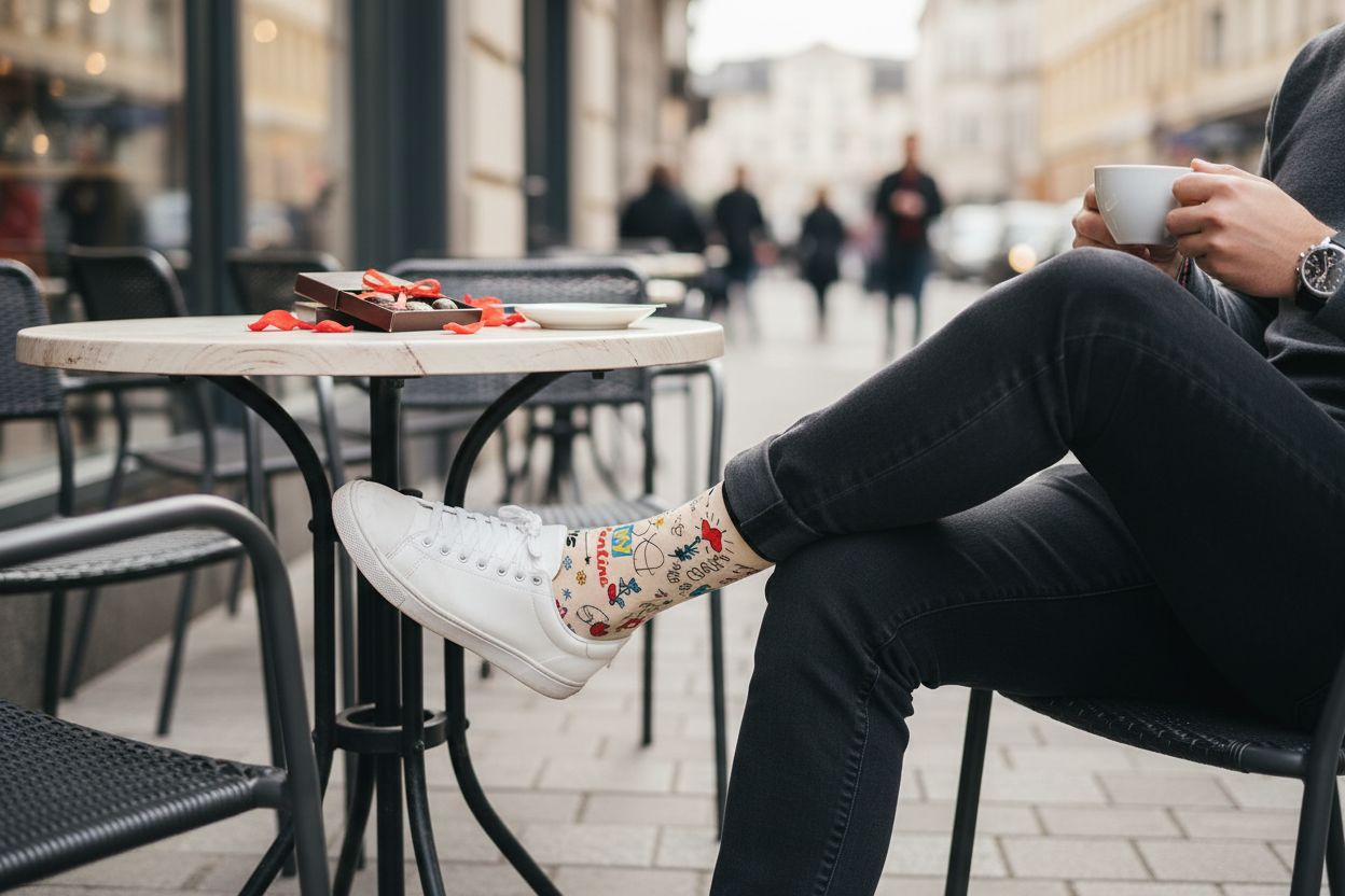 LOVE DOODLE – Calcetines San Valentín con Click | CABUKIS